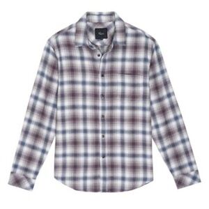 Men’s Rails Brushed Lennox Button Down Shirt Shadow Vermillion size XXL